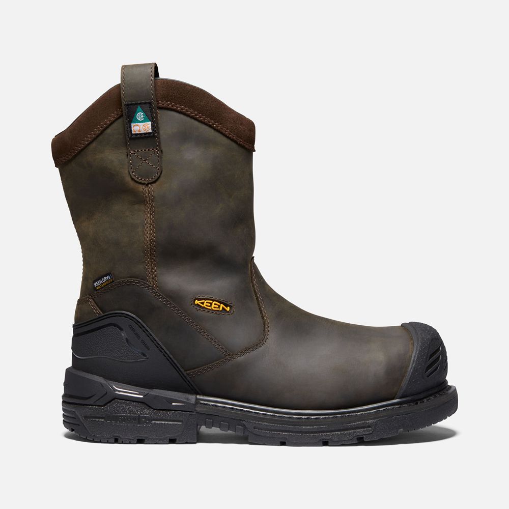 Botte de Travail Keen Homme Noir Marron | Csa Philadelphia Wellington (Carbon-Fiber Toe) | DJVYU-380